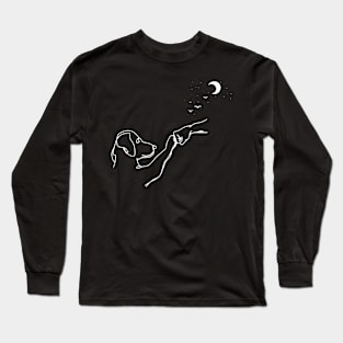 Dog And People Punch Hand Long Sleeve T-Shirt